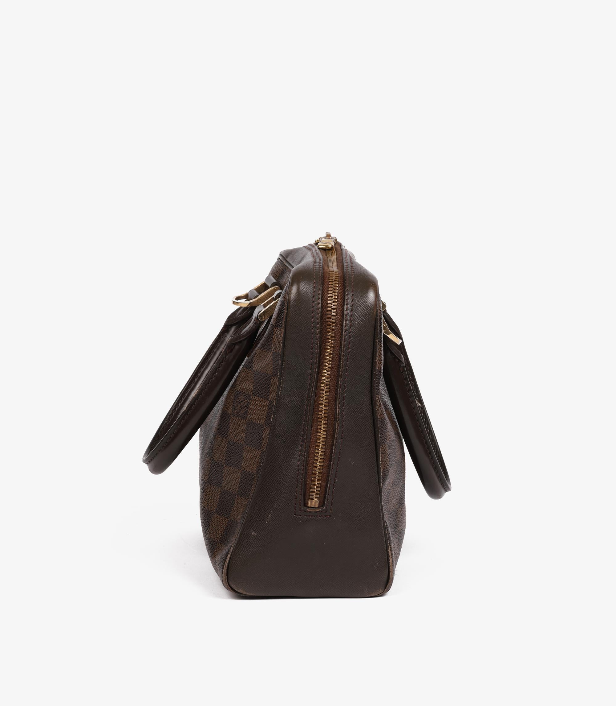 Louis Vuitton Damier Ebene Coated Canvas & Kalbsleder Vintage Brera Tote für Damen oder Herren im Angebot