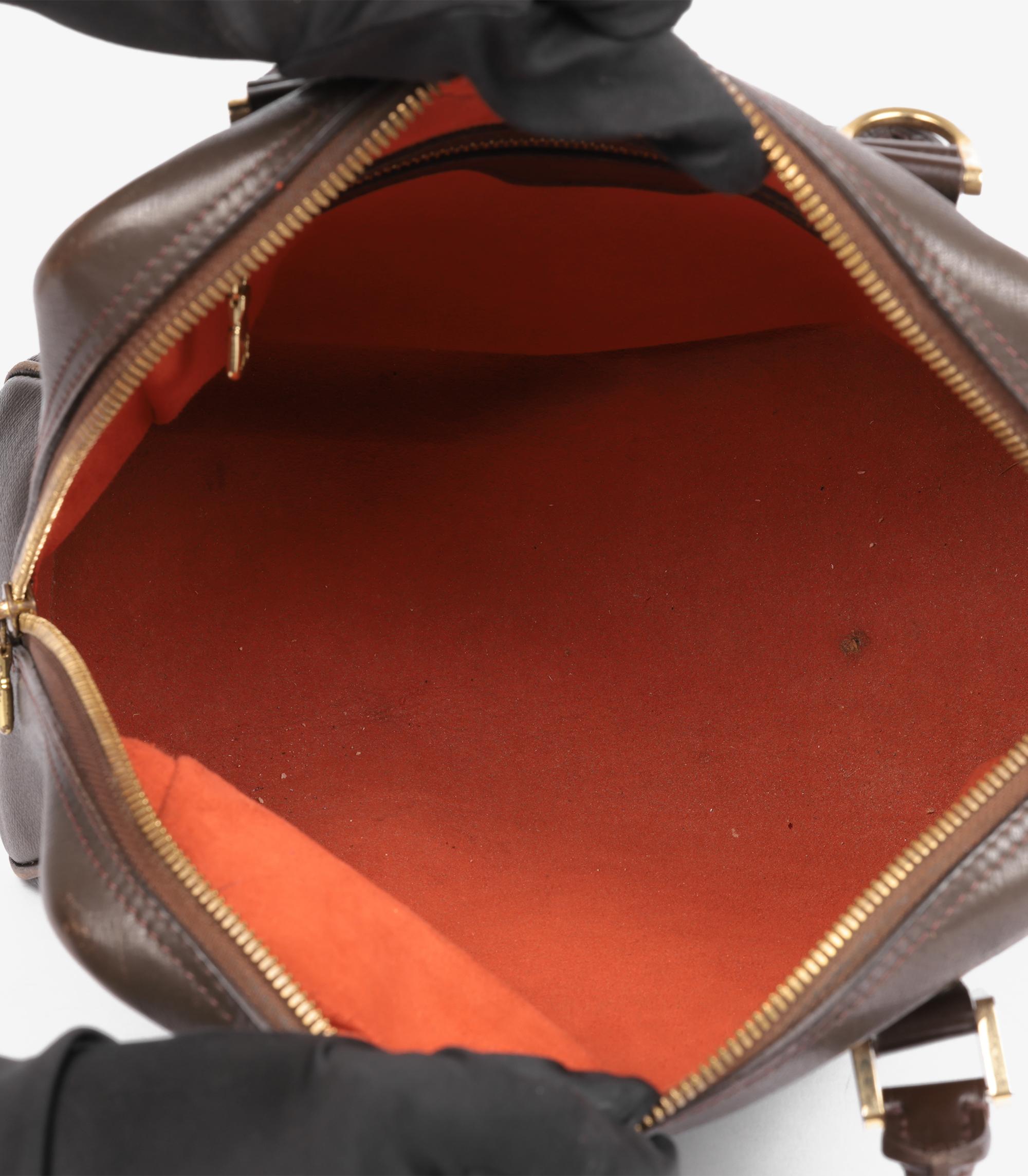 Louis Vuitton Damier Ebene Coated Canvas & Kalbsleder Vintage Brera Tote im Angebot 2
