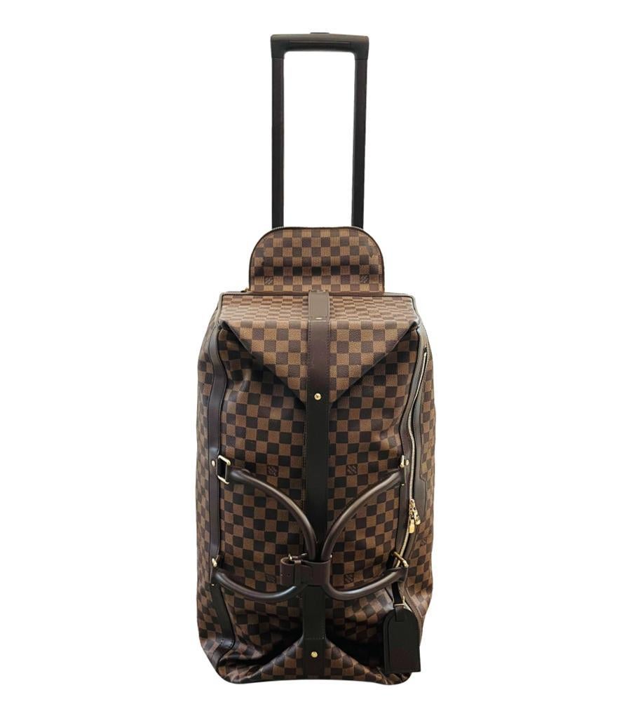 Women's or Men's Louis Vuitton Damier Ebene Coated Canvas Eole Convertible Rolling Luggage Bag For Sale