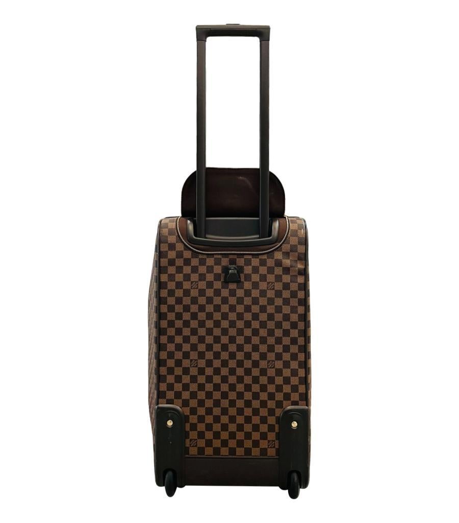 Louis Vuitton Damier Ebene beschichtetes Segeltuch Eole Convertible Rolling Luggage Bag im Angebot 1