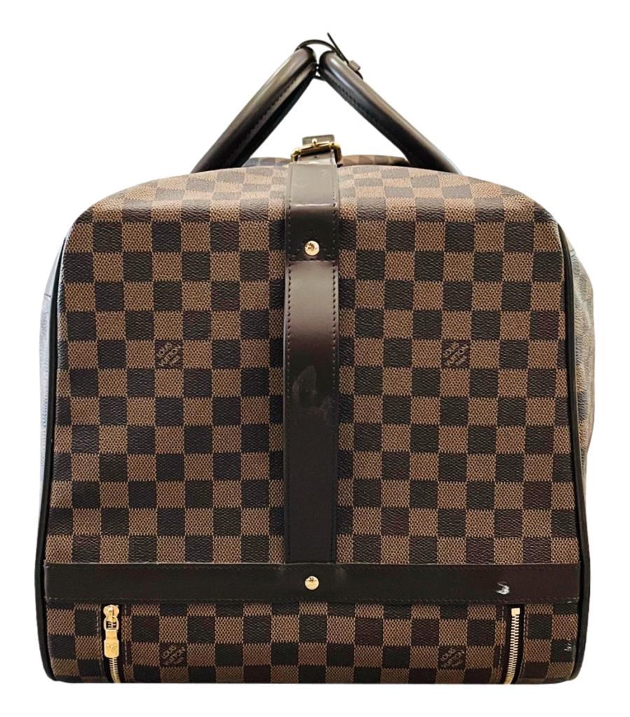 Louis Vuitton Damier Ebene Coated Canvas Eole Convertible Rolling Luggage Bag For Sale 2