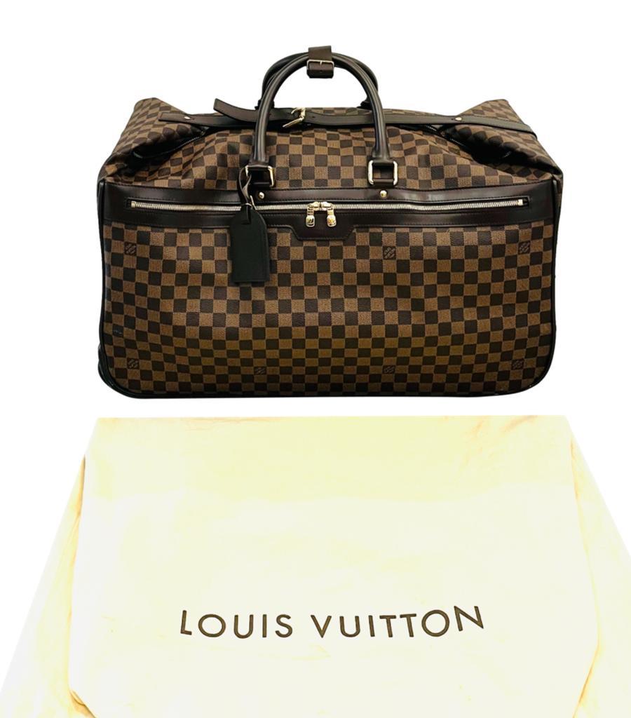Louis Vuitton Damier Ebene Coated Canvas Eole Convertible Rolling Luggage Bag For Sale 4