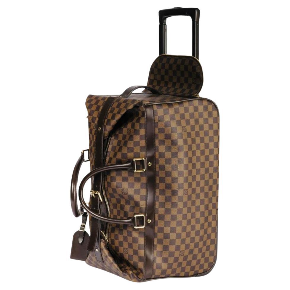 Louis Vuitton Damier Ebene beschichtetes Segeltuch Eole Convertible Rolling Luggage Bag im Angebot