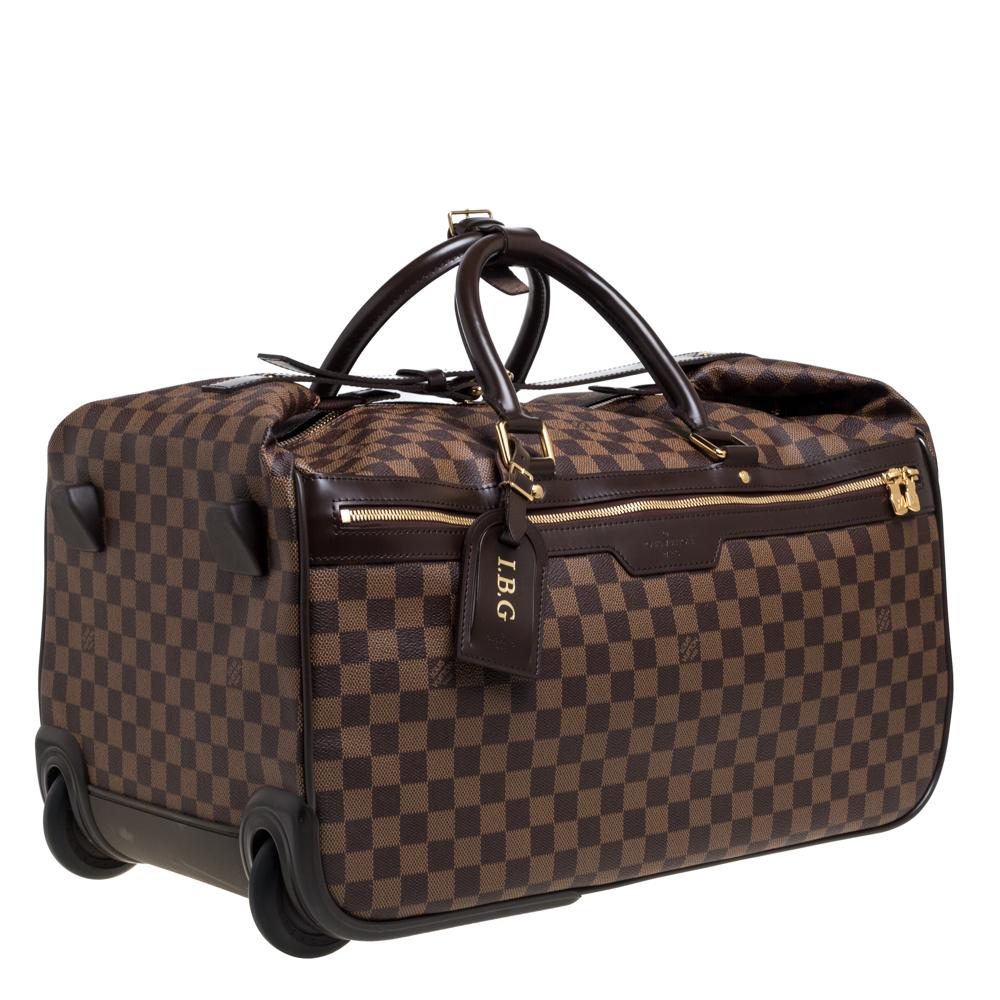Black Louis Vuitton Damier Ebene Coated Canvas Eole Rolling Luggage 50 cm