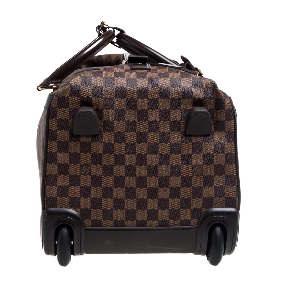 Louis Vuitton Damier Ebene Coated Canvas Eole Rolling Luggage 50 cm In Good Condition In Dubai, Al Qouz 2