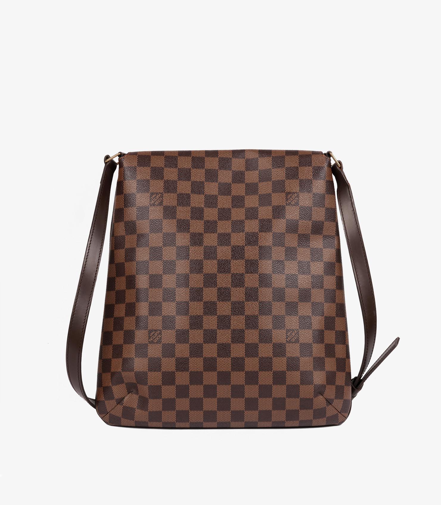 Women's or Men's Louis Vuitton Damier Ebene Coated Canvas Musette Salsa GM