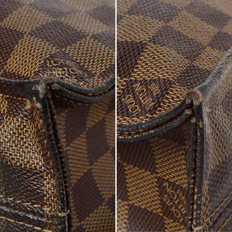 Louis Vuitton Damier Ebene Coated Canvas Sac Plat Tote Bag For Sale at 1stdibs