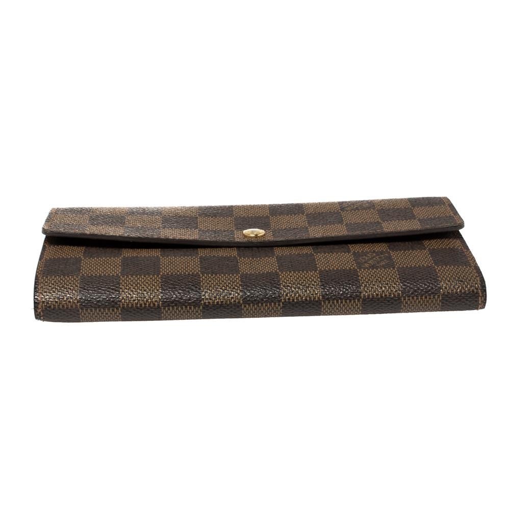 Louis Vuitton Damier Ebene Coated Canvas Sarah Wallet 1