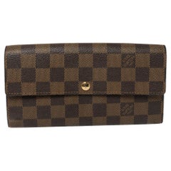 Louis Vuitton Damier Ebene Coated Canvas Sarah Wallet
