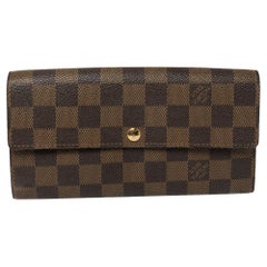 Louis Vuitton Damier Ebene Coated Canvas Sarah Wallet