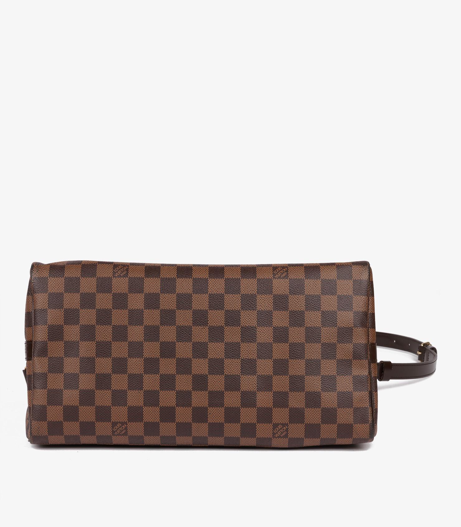 Louis Vuitton Damier Ebene Coated Canvas Speedy 35cm Bandoulière en vente 3