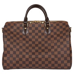 Louis Vuitton Damier Ebene beschichtetes Segeltuch Speedy 35cm Bandoulière