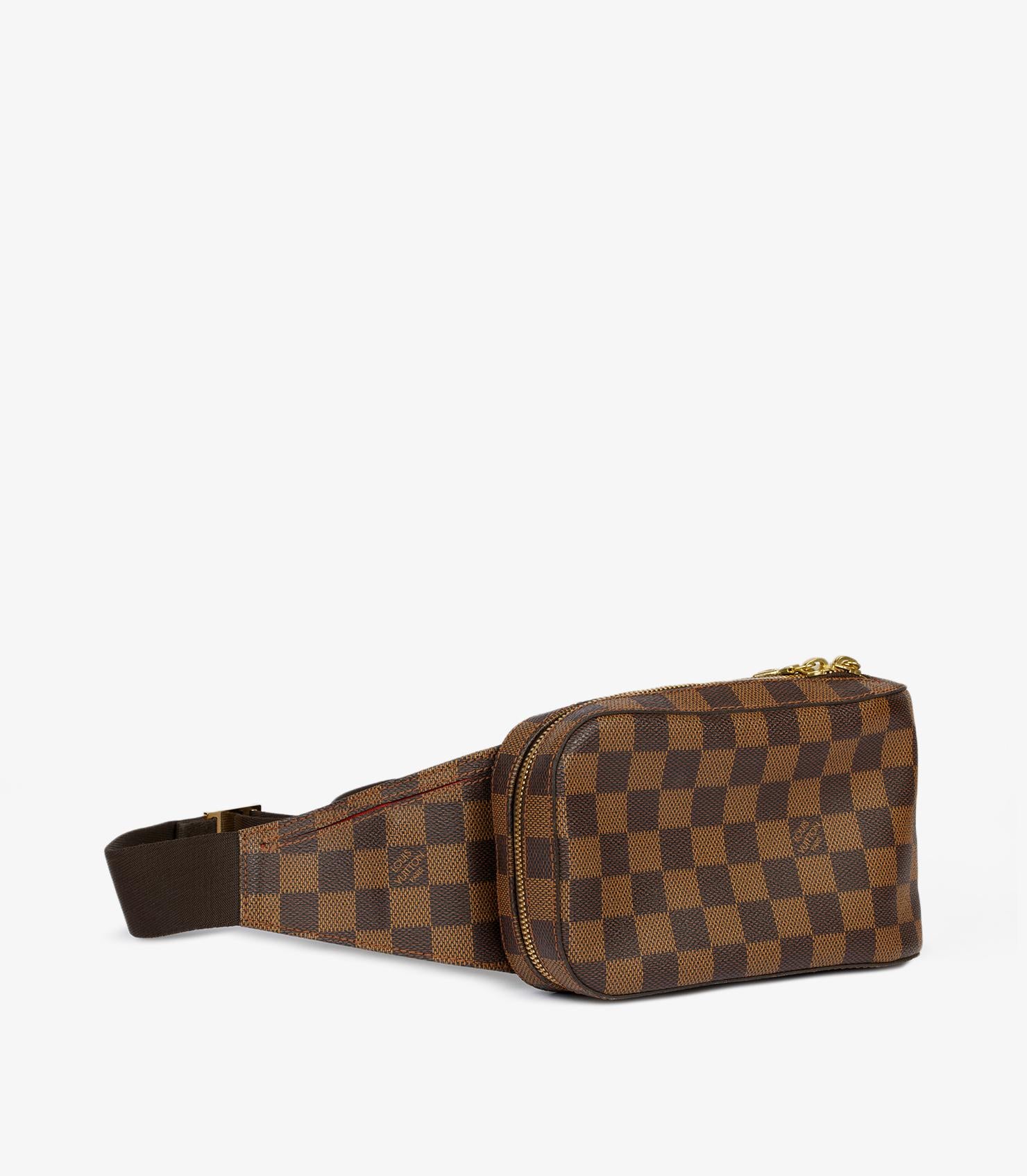 Gray Louis Vuitton Damier Ebene Coated Canvas Vintage Geronimos For Sale