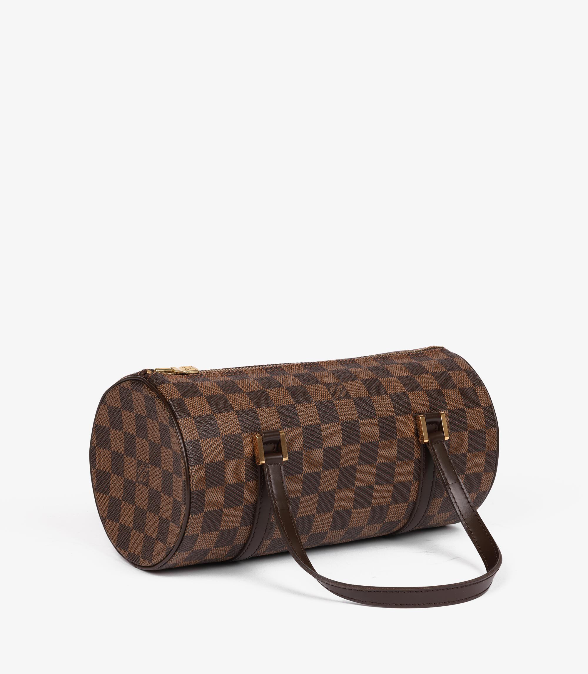 Gray Louis Vuitton Damier Ebene Coated Canvas Vintage Papillon 26 For Sale