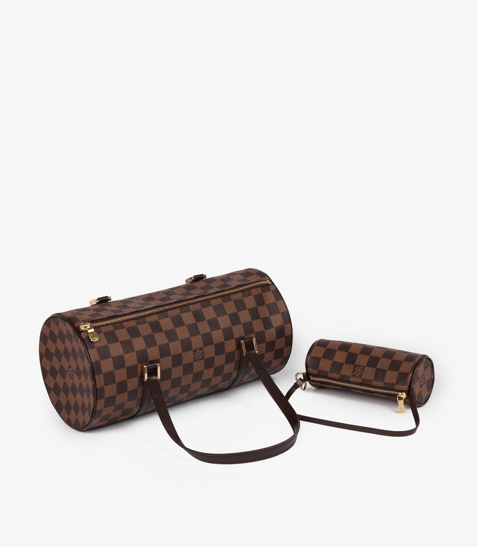 Louis Vuitton Damier Ebene Coated Canvas & Brown Calfskin Leather Vintage Papillon 30 with Pouch

Product Details
Xupes Ref: HB5774
Brand: Louis Vuitton
Model: Papillon 30
Type: Tote
Serial Number: MB1014
Age: 2004
Accompanied By: Louis Vuitton