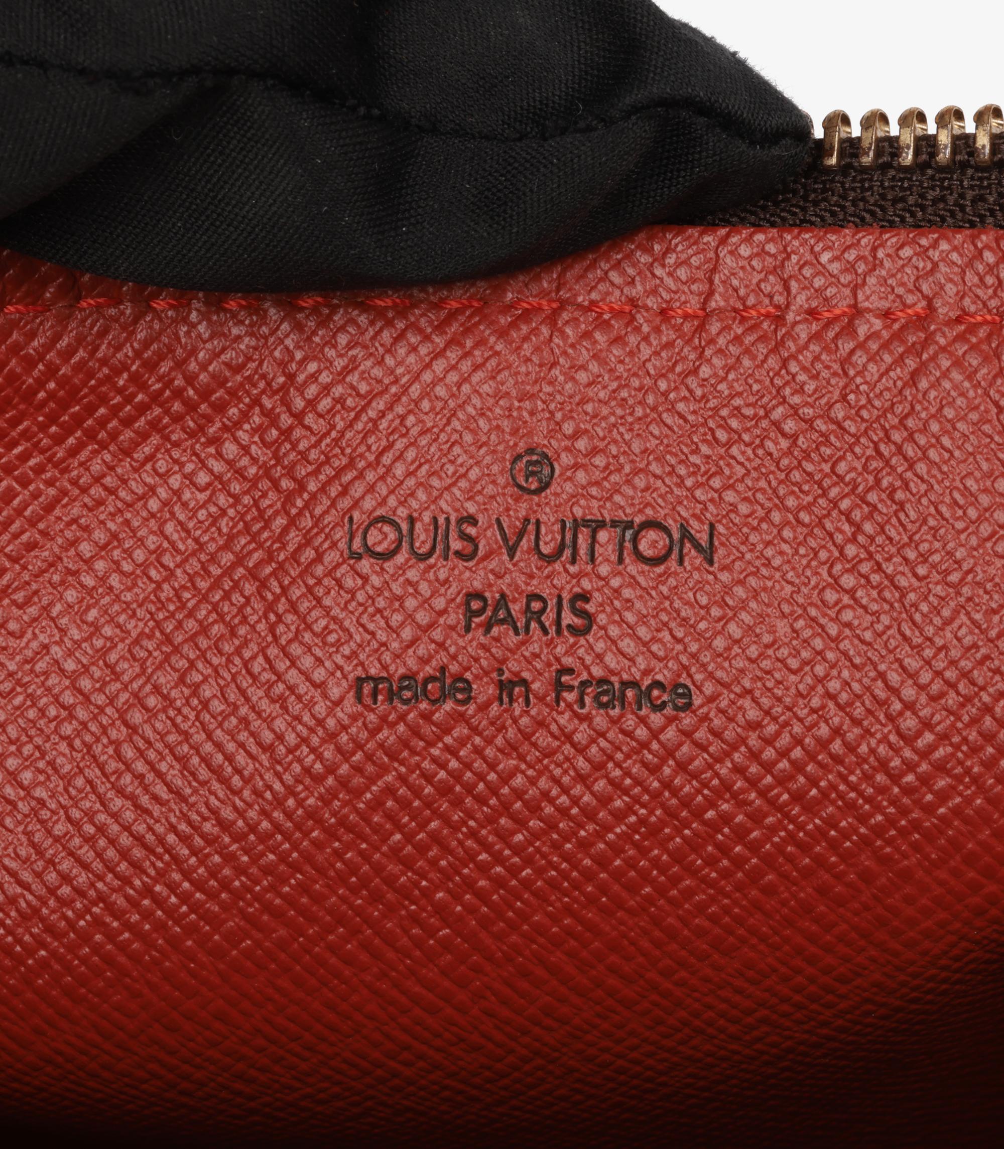 Louis Vuitton Damier Ebene Coated Canvas Vintage Papillon 30 with Pouch 4