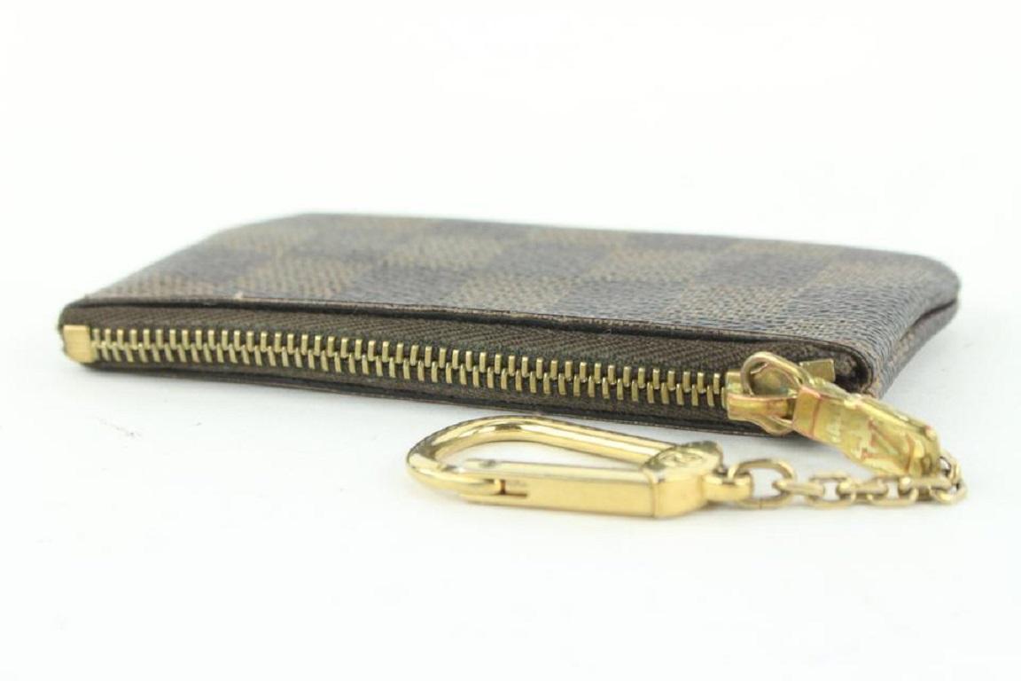 Women's Louis Vuitton Damier Ebene Coin Pouch Porte Cles Keychain 404lvs528
