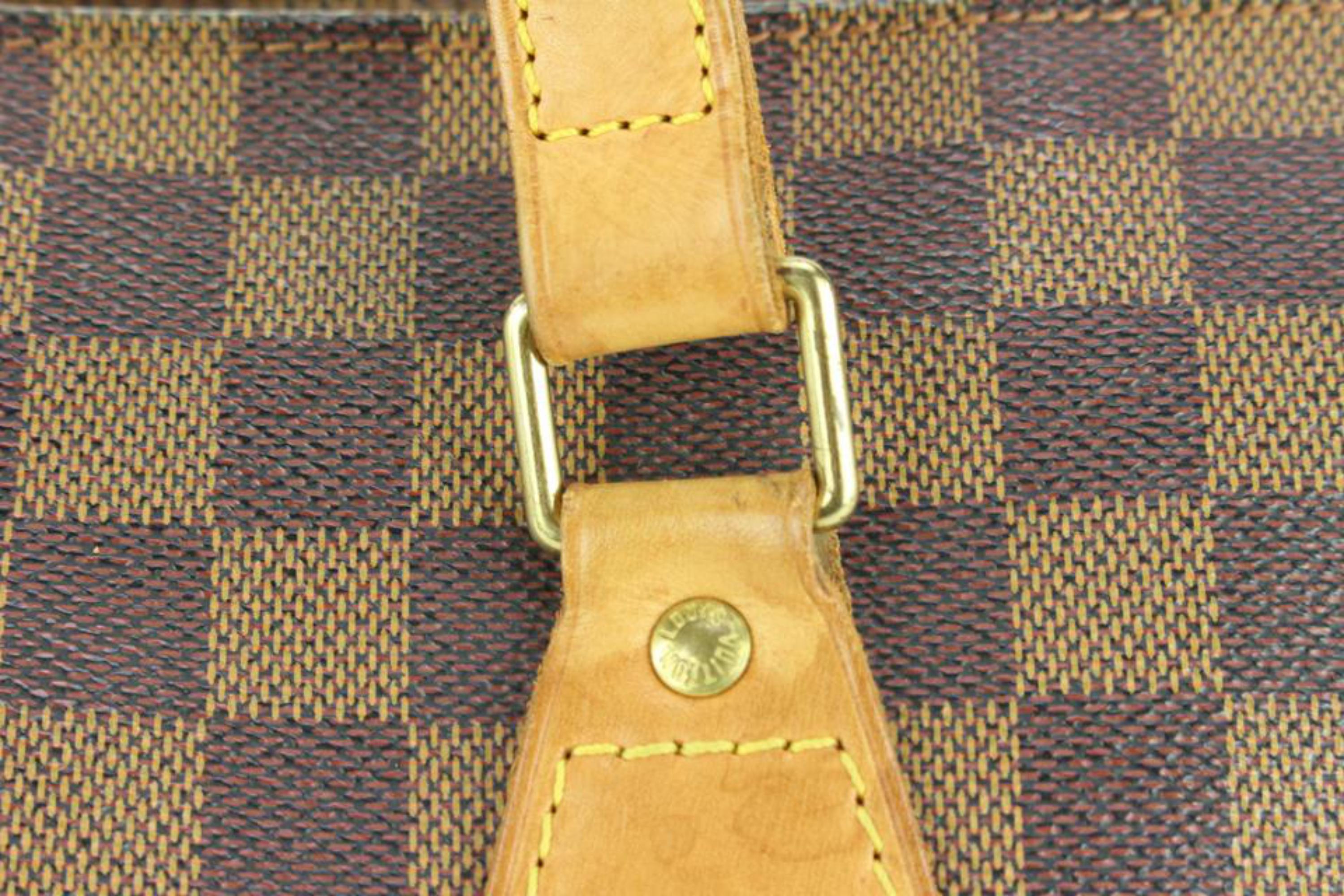 Brown Louis Vuitton Damier Ebene Columbine Zip Shoulder Bag 5lz68s For Sale