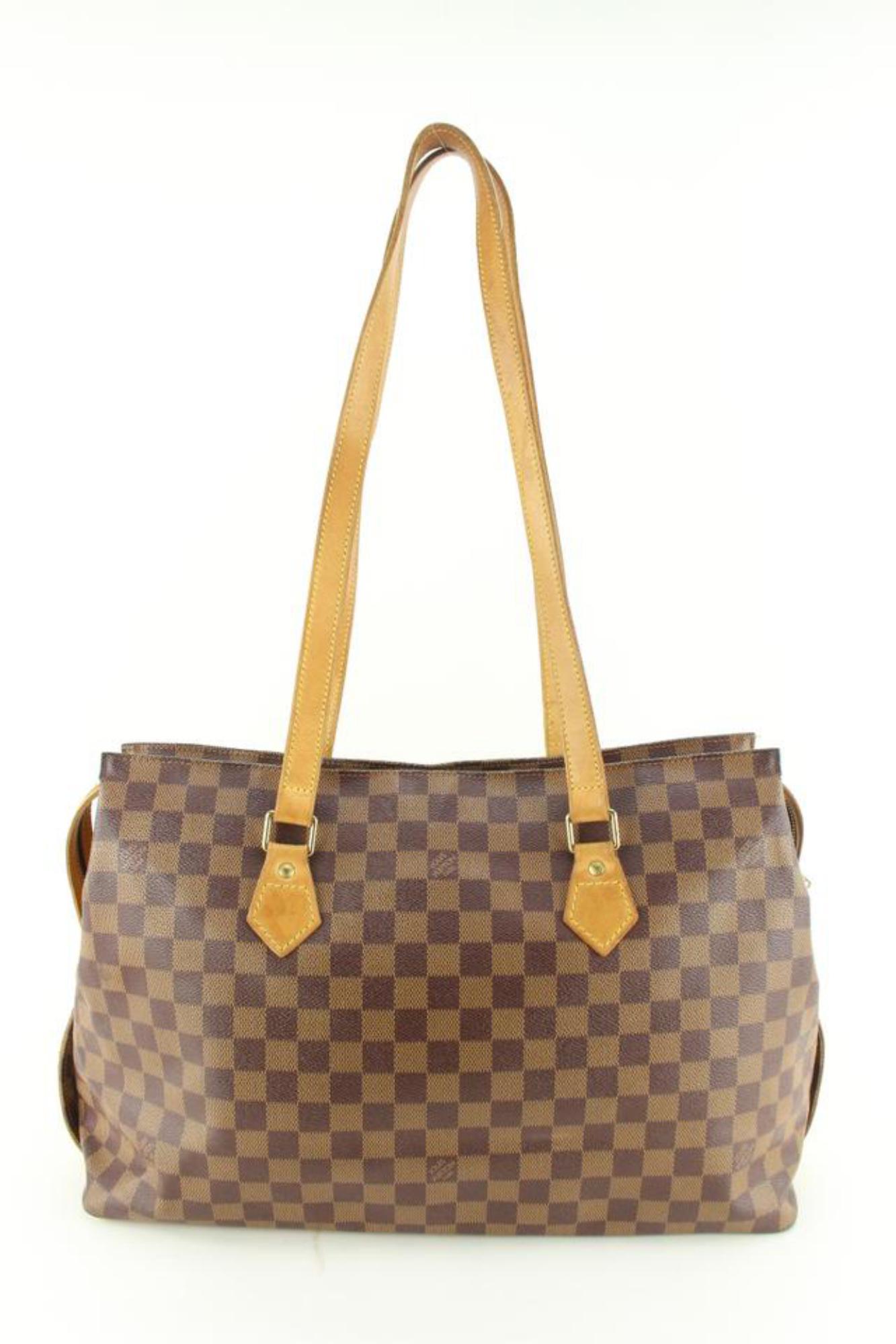 Louis Vuitton Damier Ebene Columbine Zip Shoulder Bag 5lz68s For Sale 2