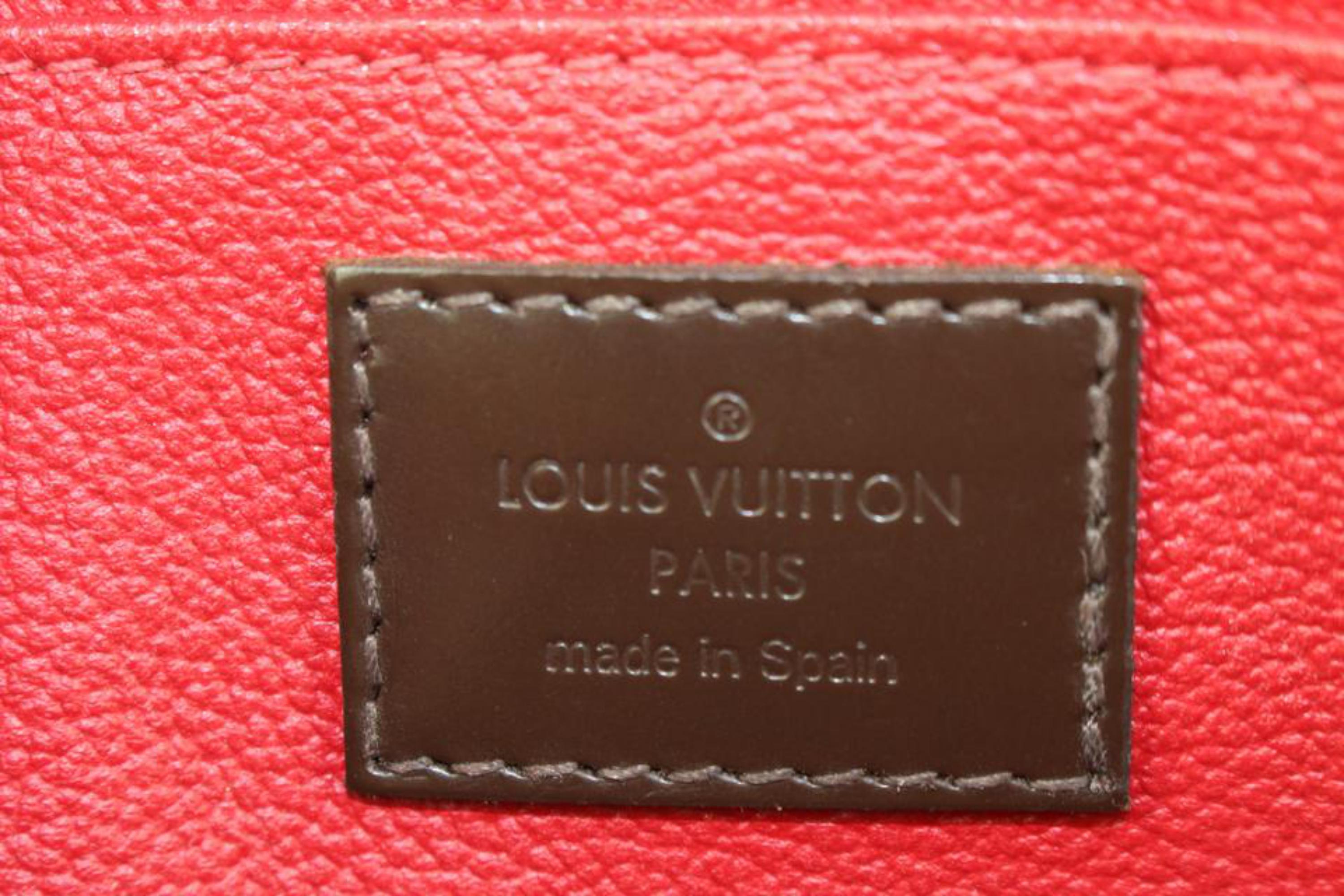 Louis Vuitton - Pochette à maquillage Demi Ronde en damier ébène 12L415V Bon état - En vente à Dix hills, NY