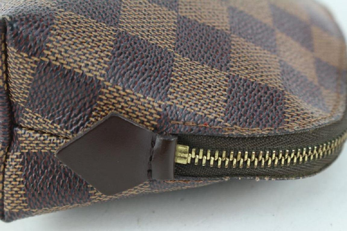 Louis Vuitton Damier Ebene Cosmetic Pouch Demi Ronde Toiletry Pouch 104lv56 For Sale 3