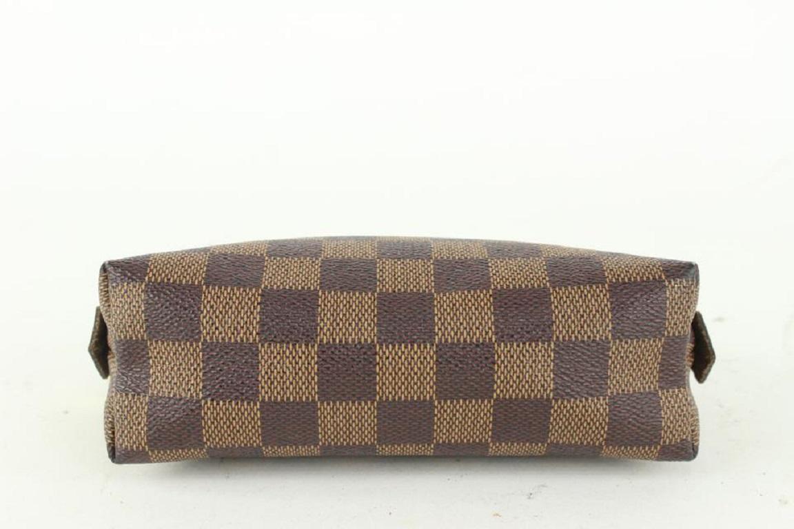 Louis Vuitton Damier Ebene Cosmetic Pouch Demi Ronde Toiletry Pouch 104lv56 For Sale 1