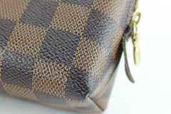 Louis Vuitton Damier Ebene Cosmetic Pouch PM Demi Ronde 99lk830s