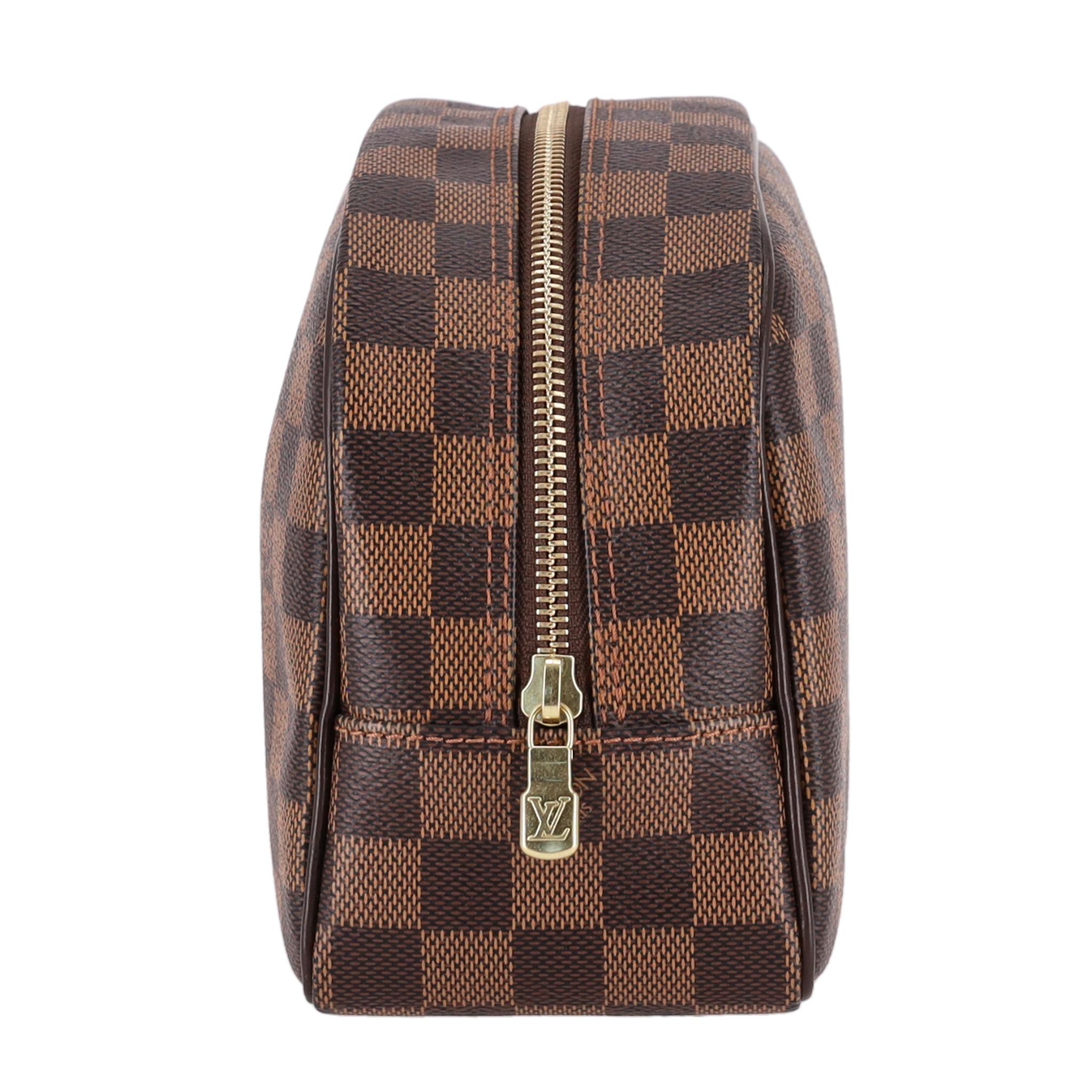 Black Louis Vuitton Damier Ebene Cosmetic/Toiletry Pouch