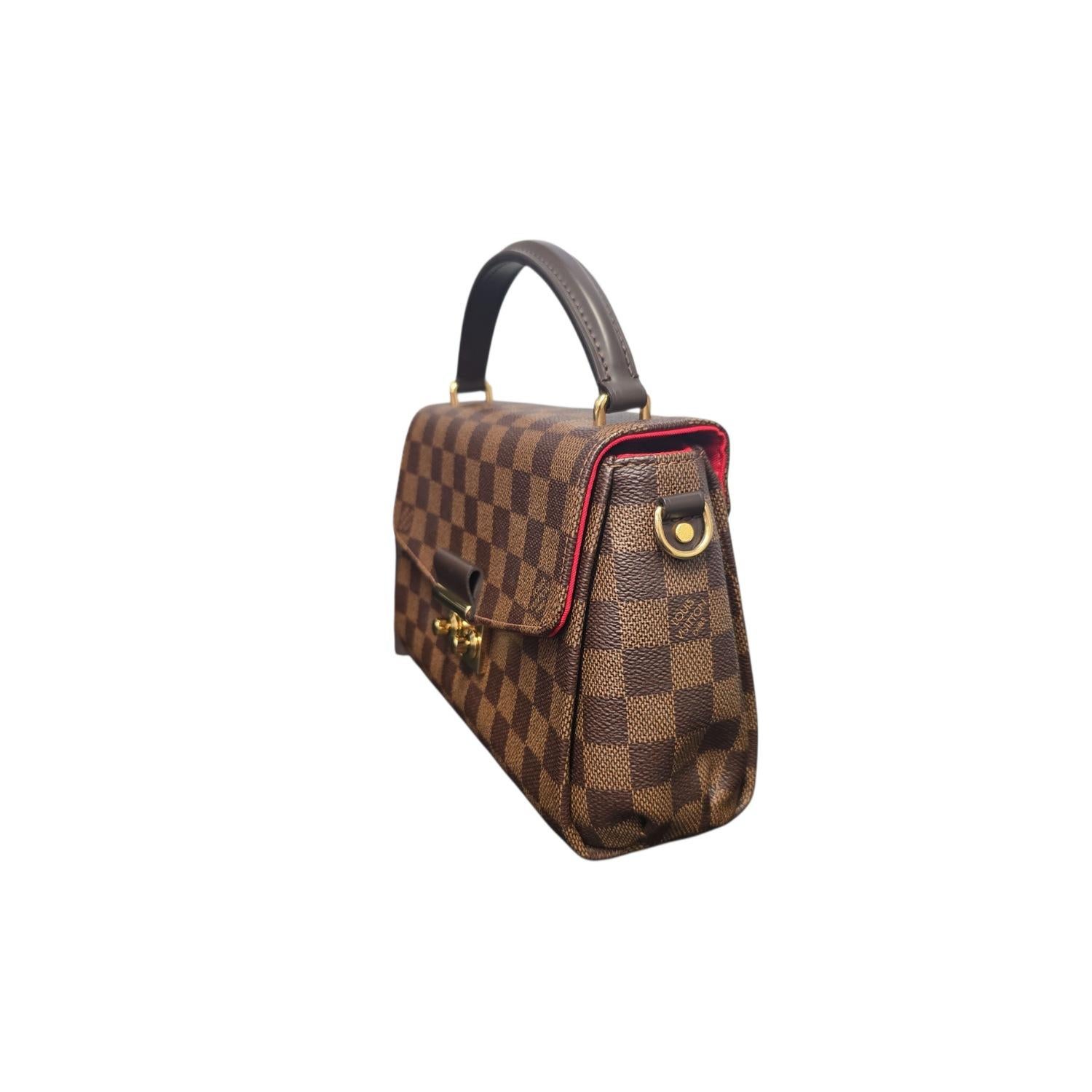 Donna Louis Vuitton Borsa a tracolla Damier Ebene Croisette in vendita