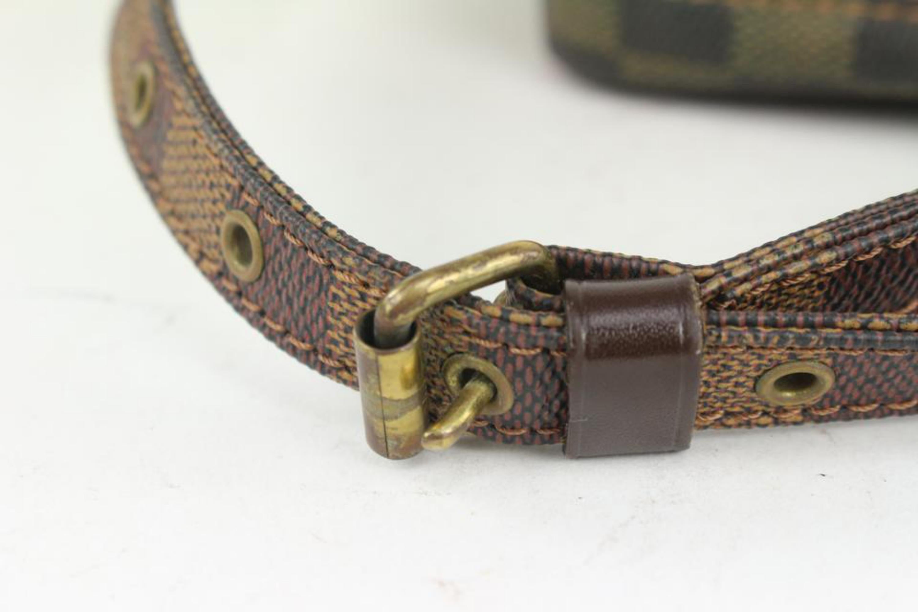 Black Louis Vuitton Damier Ebene Danube Crossbody Bag 4lv1018A
