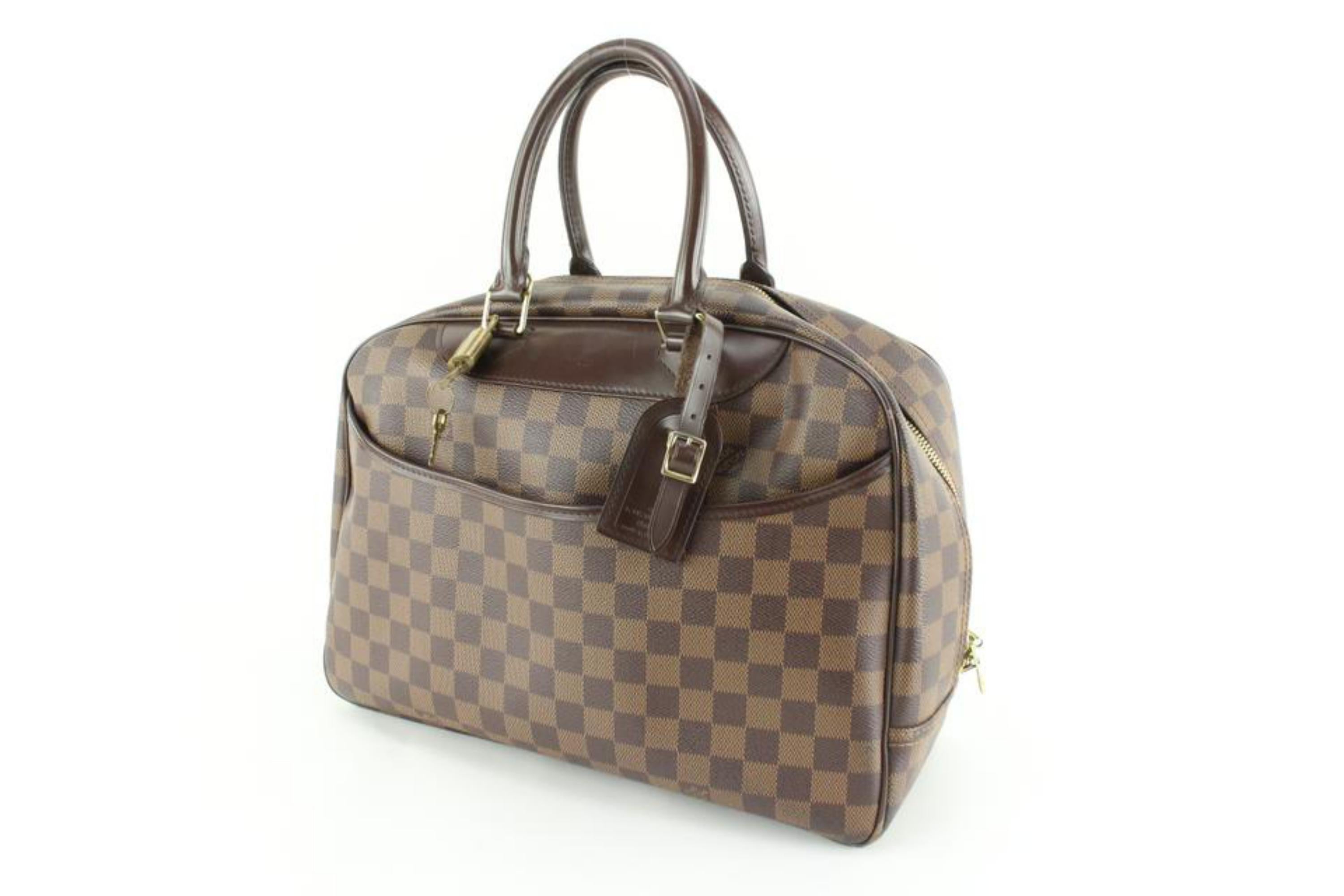 Louis Vuitton Damier Ebene Deauville Bowler Bag 24lk69s 3