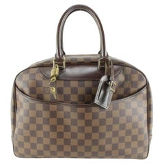 Louis Vuitton Damier Ebene Deauville Bowler Bag 24lk69s