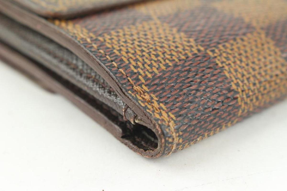 Louis Vuitton Damier Ebene Elise Compact Snap Wallet 367lvs525 4