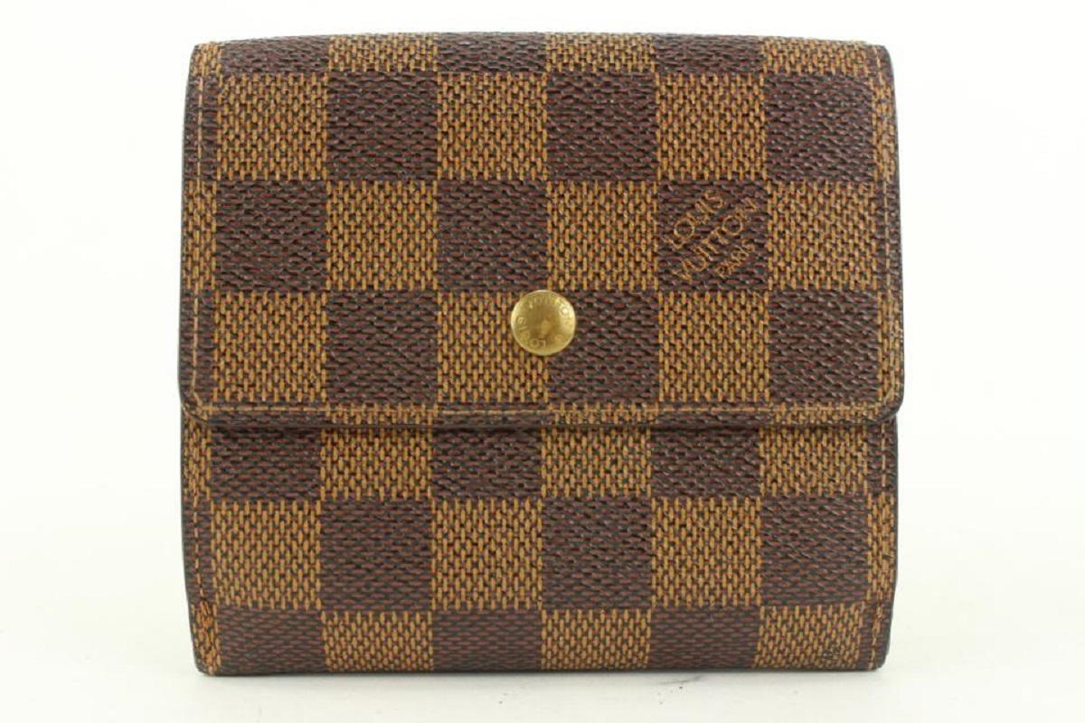 Louis Vuitton Damier Ebene Elise Compact Snap Wallet 367lvs525 1