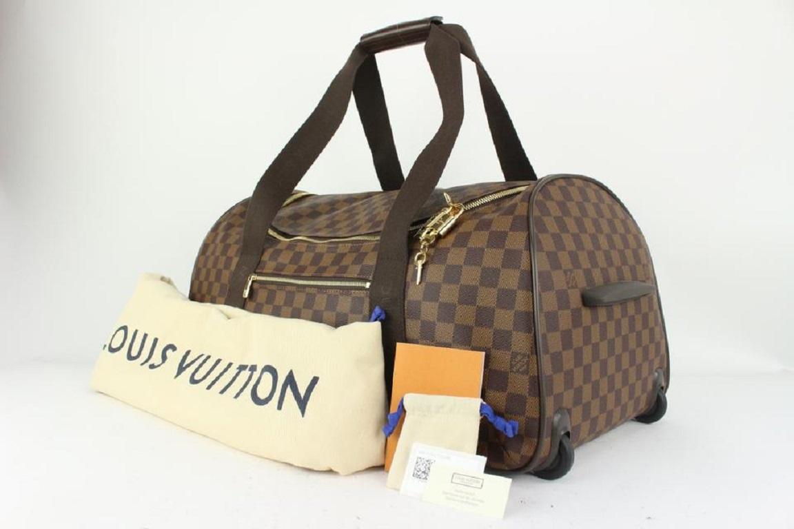 Louis Vuitton Damier Ebene Eole 55 Rolling Luggage Duffle Bag817lv44
