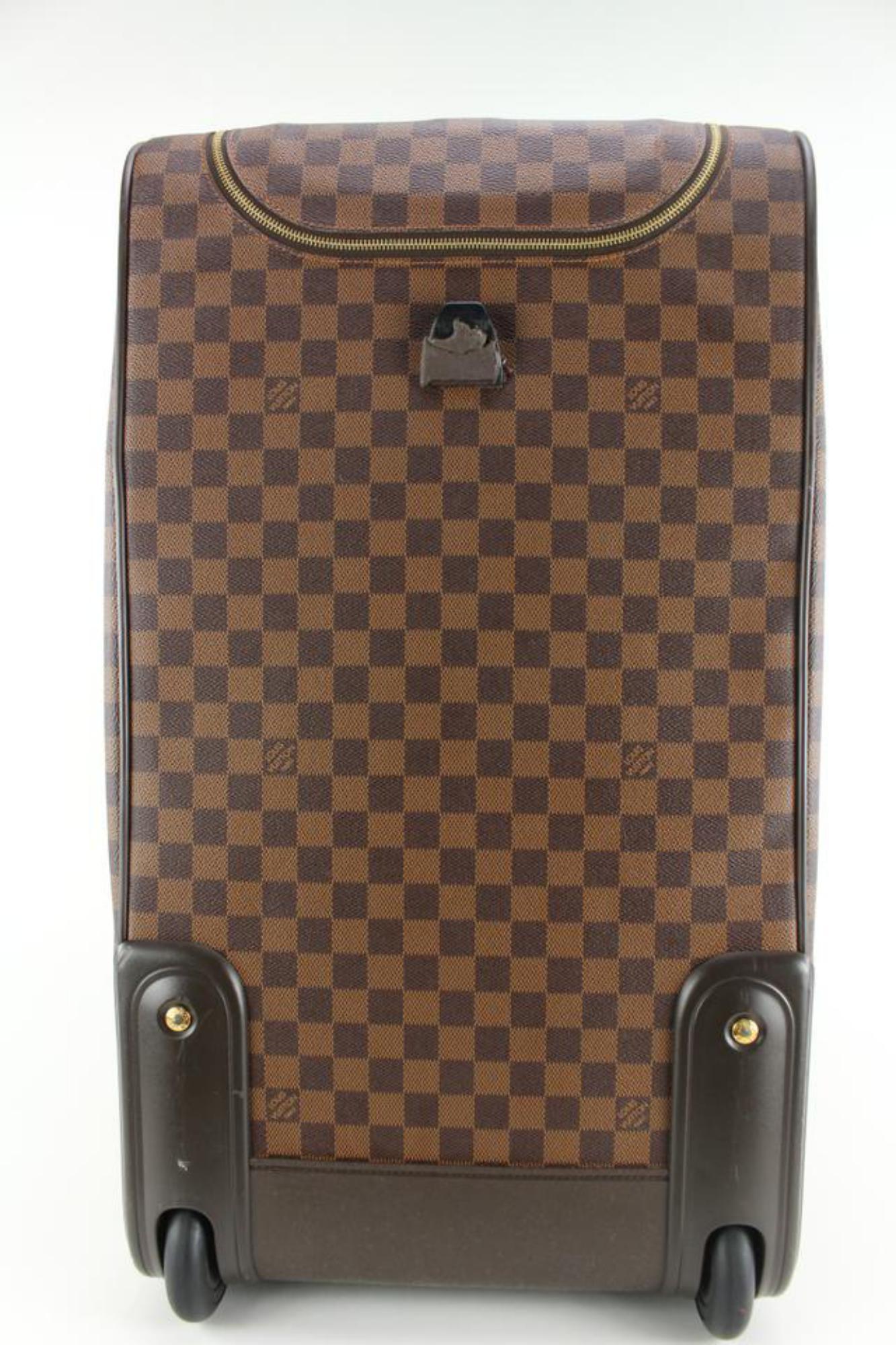 Louis Vuitton Damier Ebene Eole 60 Rolling Duffle 30lk69s In Good Condition In Dix hills, NY