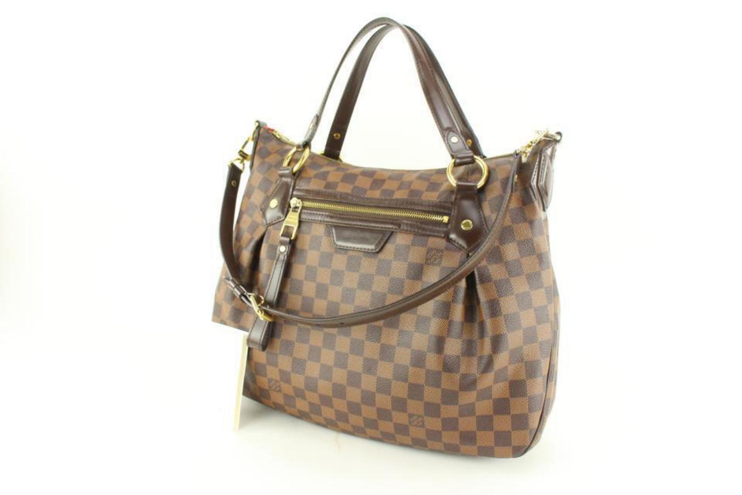 Louis Vuitton Damier Ebene Evora GM 2way Hobo Bag 18LK118 For Sale 5