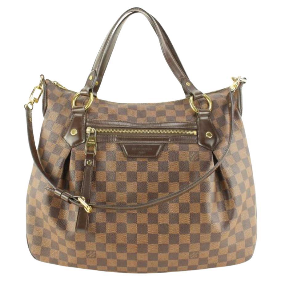 Louis Vuitton Damier Ebene Evora MM Shoulder Bag EXCELLENT