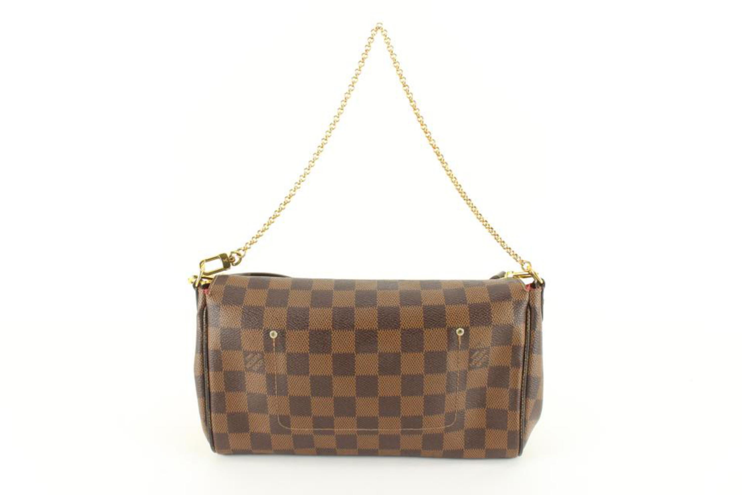 Women's Louis Vuitton Damier Ebene Favorite MM 2way Bag 1LK919a