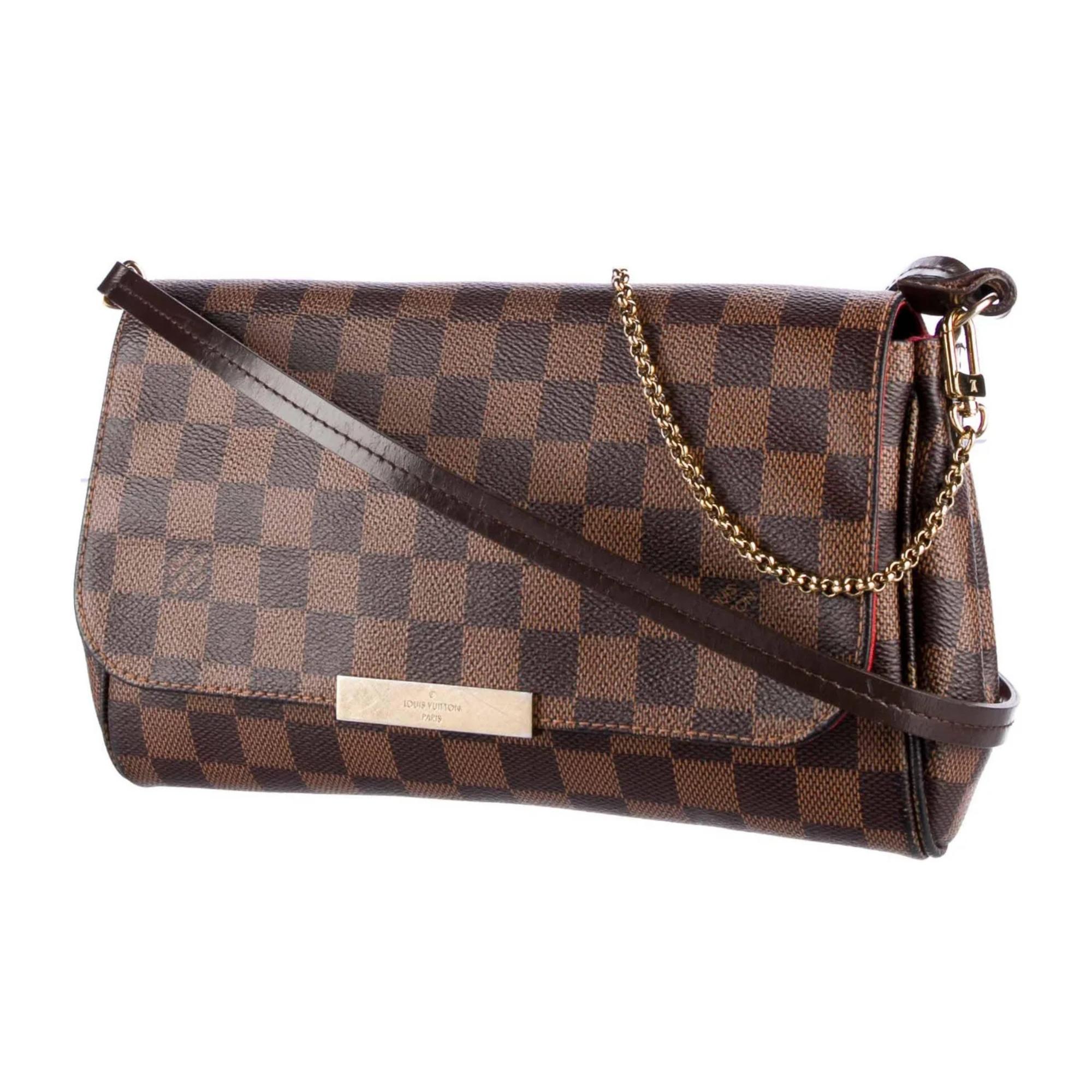 Louis Vuitton Damier Ebene Favorite MM Shoulder Bag In Good Condition In Montreal, Quebec