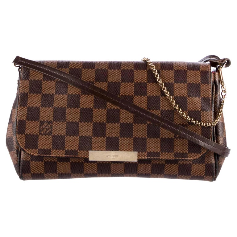 Louis Vuitton Damier Ebene Favorite MM Shoulder Bag For Sale at