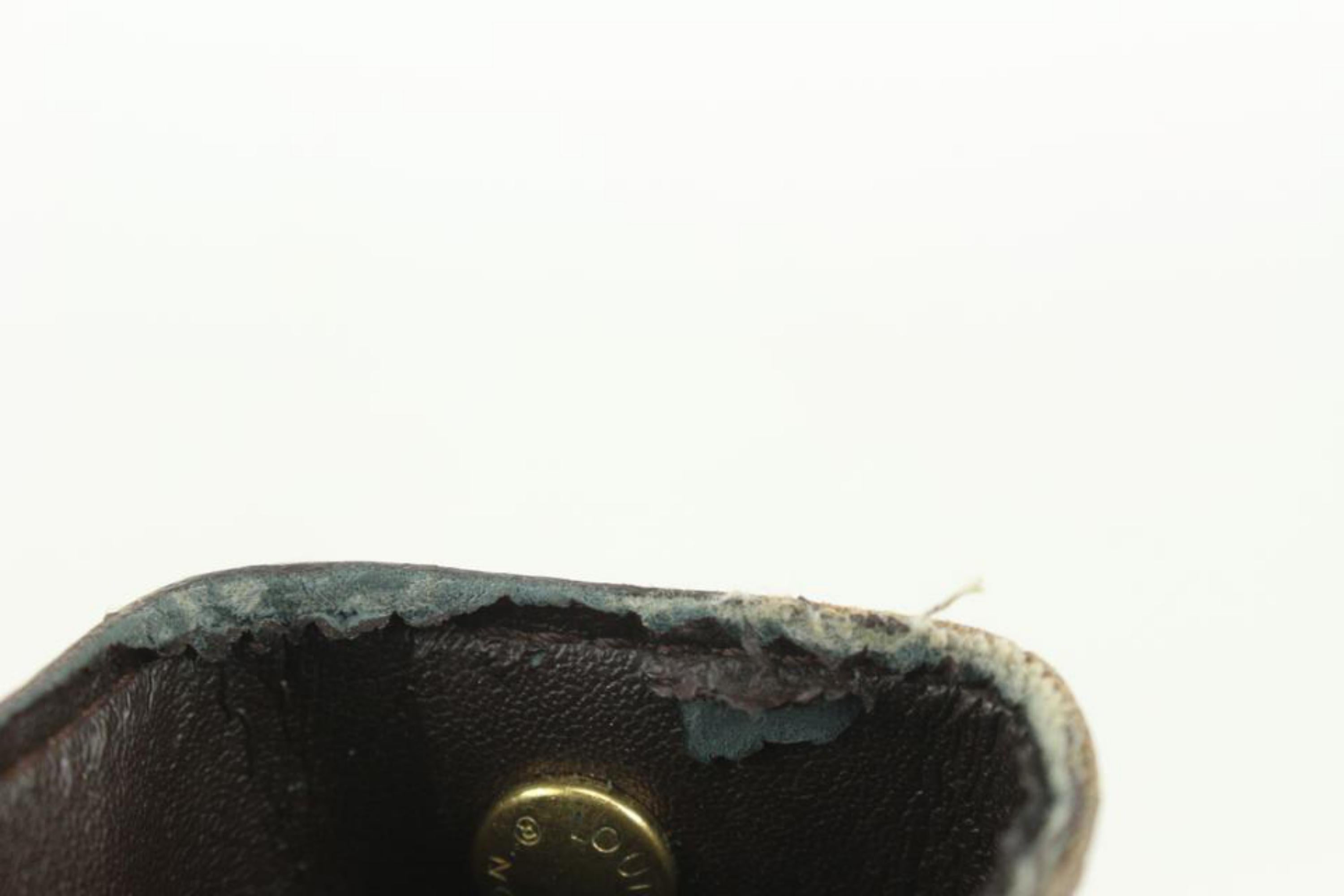 Louis Vuitton - Porte-clés à rabat en damier ébène 1020lv42 Bon état - En vente à Dix hills, NY