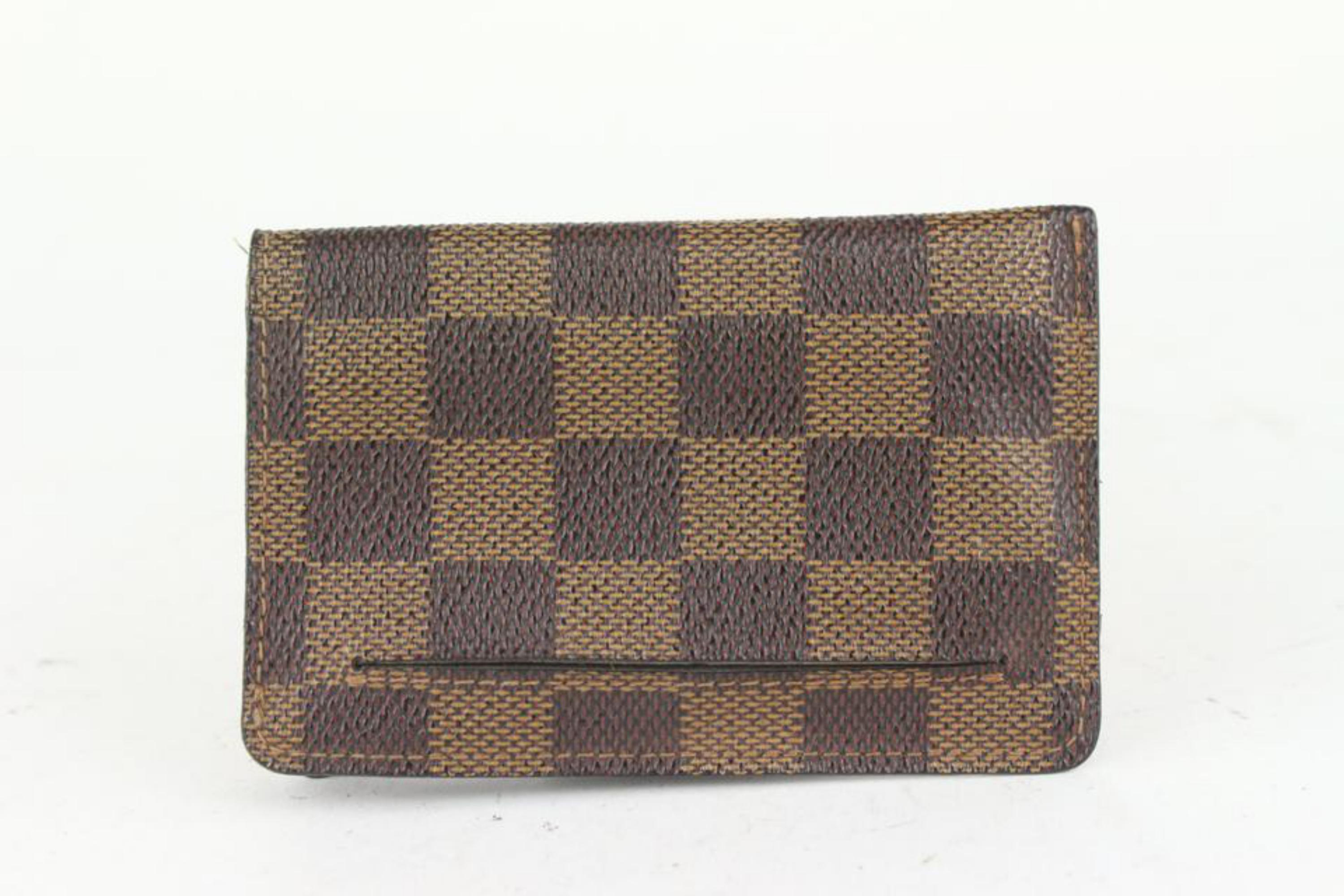 Louis Vuitton Damier Ebene Flap Key Pouch 1020lv42 In Good Condition For Sale In Dix hills, NY