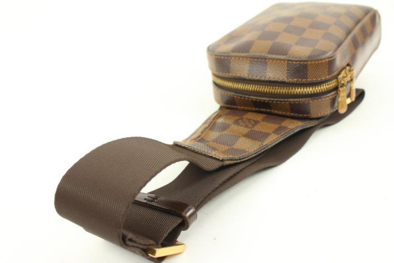 Brown Louis Vuitton Damier Ebene Geronimos Crossbody Bag