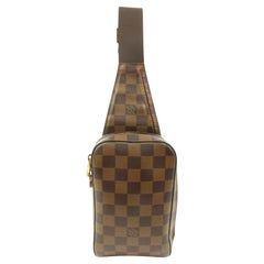 Sac à dos Louis Vuitton damier ébène Geronimos, sac à dos bum, 118lv40