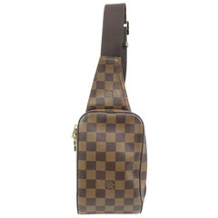 Louis Vuitton Damier Ebene Geronimos Body Bag Waist Pouch 119lv49