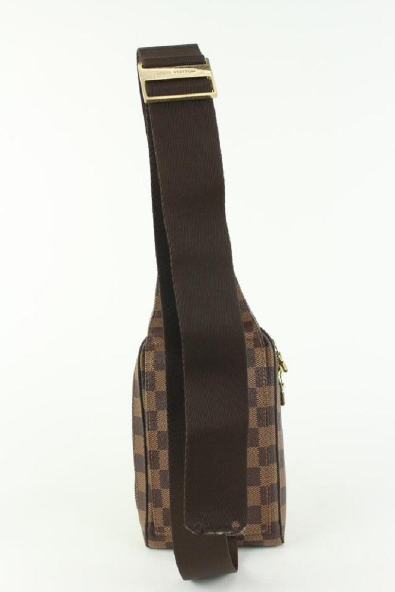 Louis Vuitton Damier ébène Geronimos Sac banane pochette de ceinture 106lv0 Bon état - En vente à Dix hills, NY