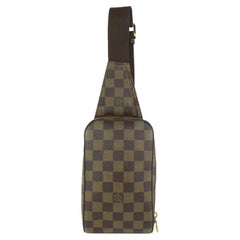 Used Louis Vuitton Damier Ebene Geronimos Bum Bag Fanny Pack Waist Pouch 1LV104