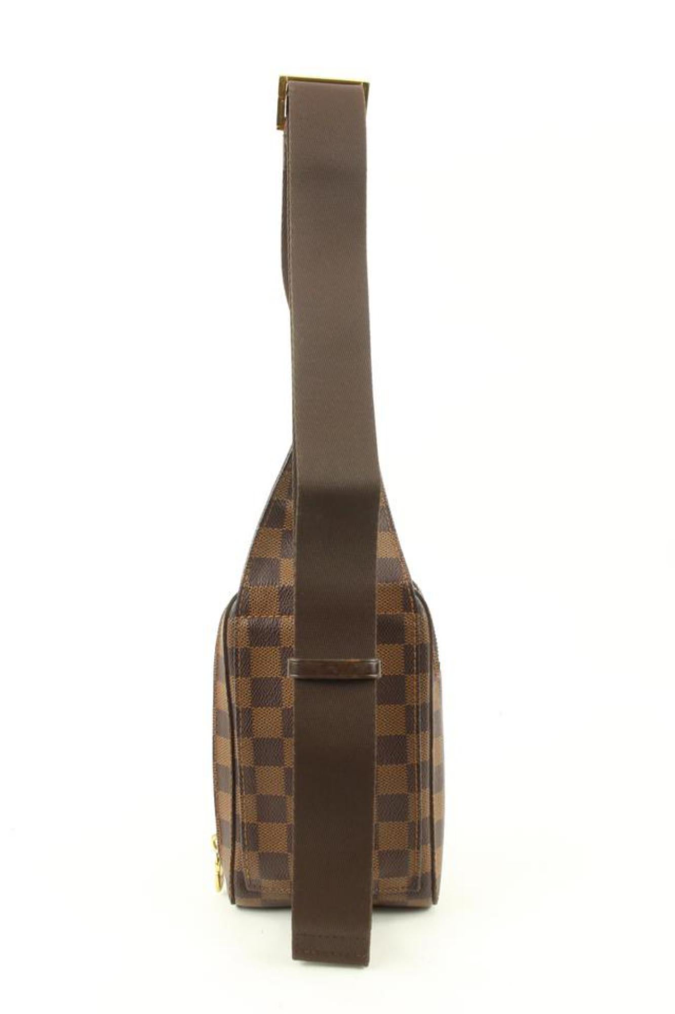 Women's Louis Vuitton Damier Ebene Geronimos Crossbody Bag Fanny Pack Body Pouch 118lv42 For Sale