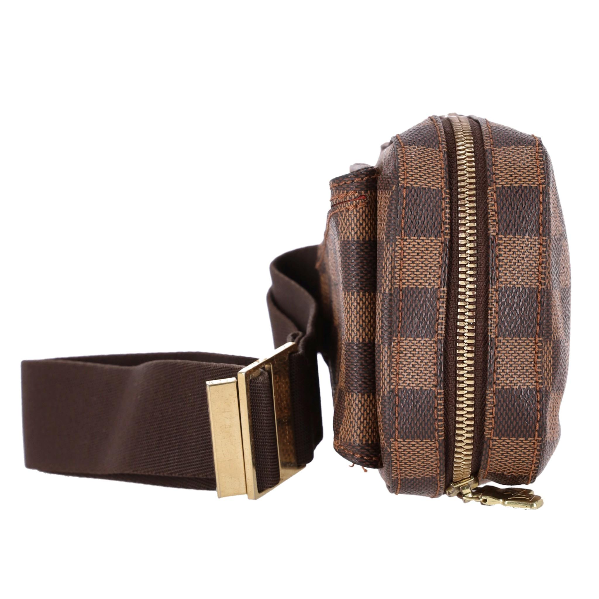 Brown Louis Vuitton Damier Ebene Geronimos Shoulder Bag For Sale